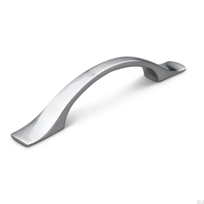 Grosetto 96 longitudinal furniture handle, brushed silver
