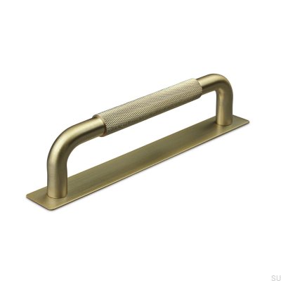 PERUGIA 128 Gold Knurled Oblong Furniture Handle