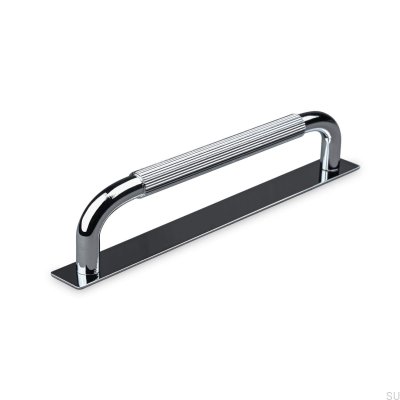  Perugia Stripe 160 oblong furniture handle, polished chrome