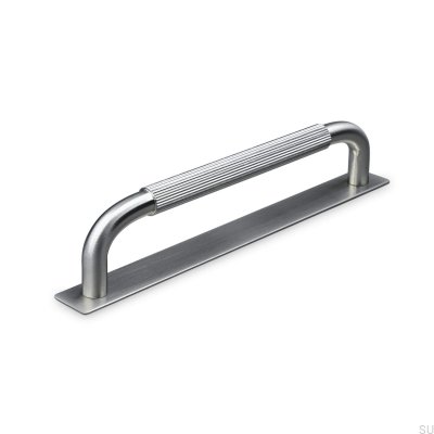 Perugia Stripe 160 silver brushed longitudinal furniture handle