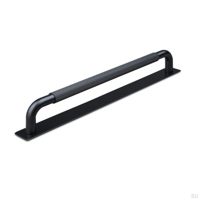 Perugia Stripe 224 oblong furniture handle, metal, matt black