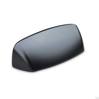 Pescara 64 shell furniture handle, metal, matt black