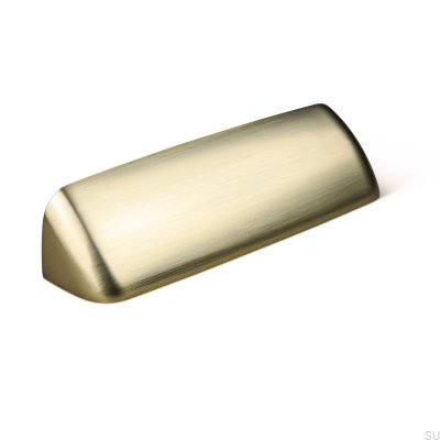 Pescara 96 Brushed Gold shell furniture handle