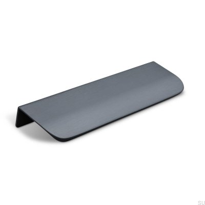 Poppi 136 edge furniture handle, metal, matt black