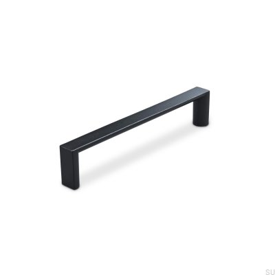 Oblong furniture handle Room 128, metal, matt black