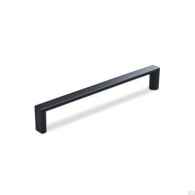 Oblong furniture handle Sala 160, metal, matt black