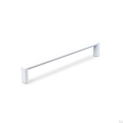 Oblong furniture handle Sala 160, Metal, Matte White
