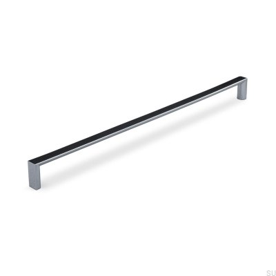 Oblong furniture handle Sala 320, polished chrome