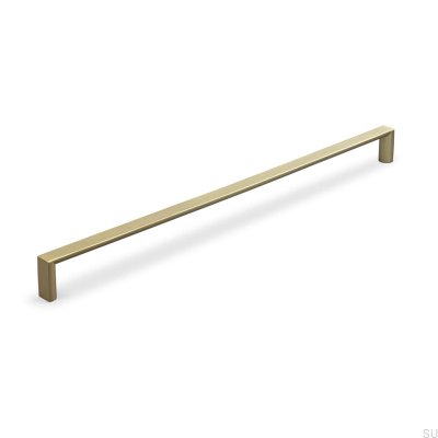 Oblong furniture handle Sala 320, brushed gold
