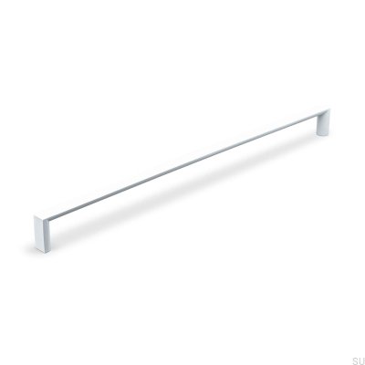 Oblong furniture handle Sala 320, Metal, White Matt