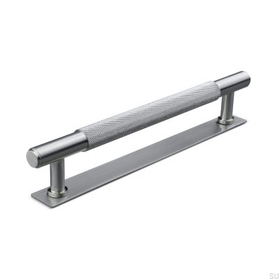Salo 160 oblong furniture handle, brushed silver