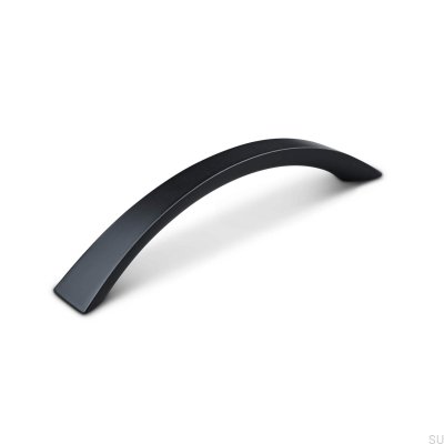 Terni 128 oblong furniture handle, metal, matt black
