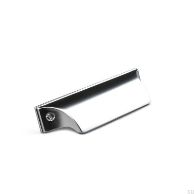 Trani 64 silver shell furniture handle