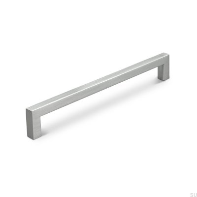  Elongated furniture handle Tripoli 192 Brushed Silver