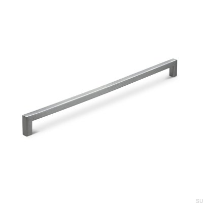  Elongated furniture handle Tripoli 320 Brushed Silver