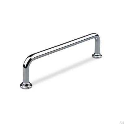 Venosa 128 oblong furniture handle, polished chrome