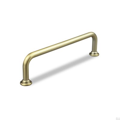 Oblong furniture handle Venosa 128 Brushed Gold