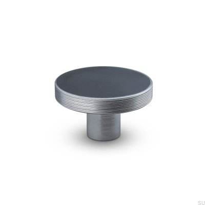 Monza Stripe 42 Silver furniture knob