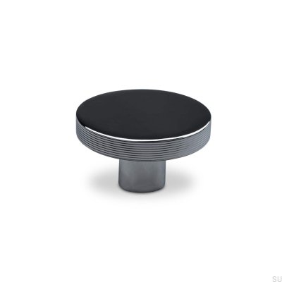 Monza Stripe 42 furniture knob, polished chrome