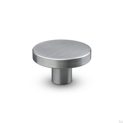 Monza Stripe 42 Brushed Silver furniture knob