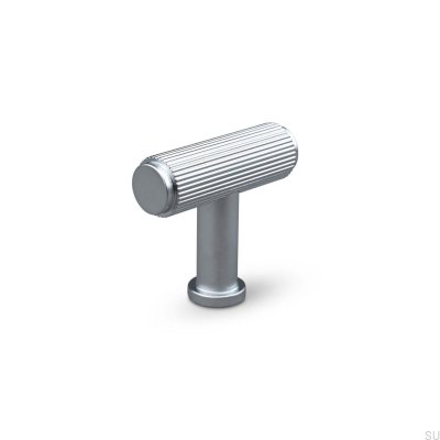 T-Bar Salo Stripe Metal Silver Furniture Knob
