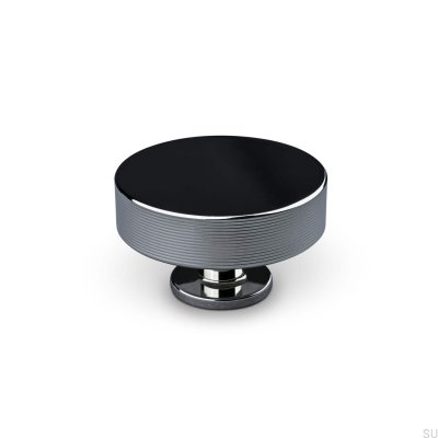 Sassari Stripe 50 furniture knob, polished chrome