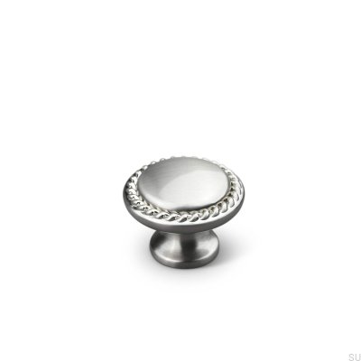 Sora 30 silver brushed furniture knob