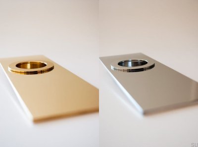 Recessed handle for sliding doors 170-1 Polished Brass Unpainted