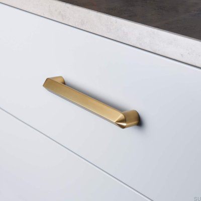 Lysekil 192 elongated furniture handle, brushed gold