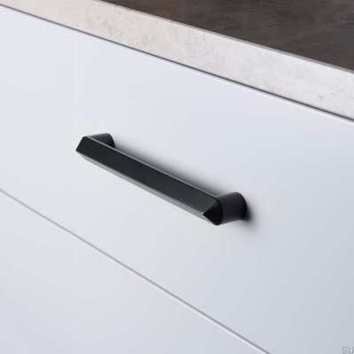 Lysekil 192 oblong furniture handle, metal, matt black