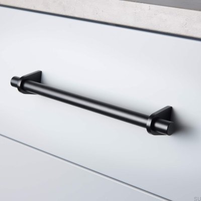 Marstrand 220 oblong furniture handle, metal, matt black