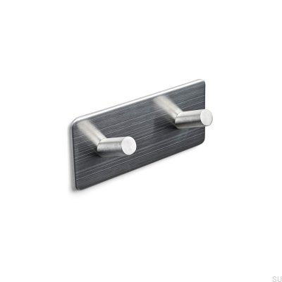 Nantes 120-2 wall hanger, brushed silver