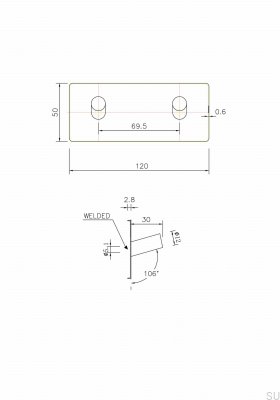 Nantes 120-2 wall hanger, brushed silver