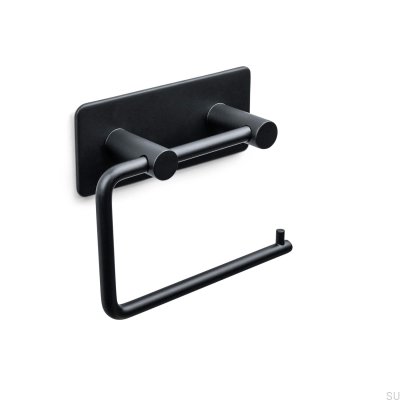 Nantes toilet paper holder in metal, matt black