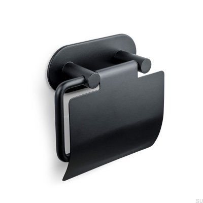 Tours Toilet Roll Holder Matte Black Metal
