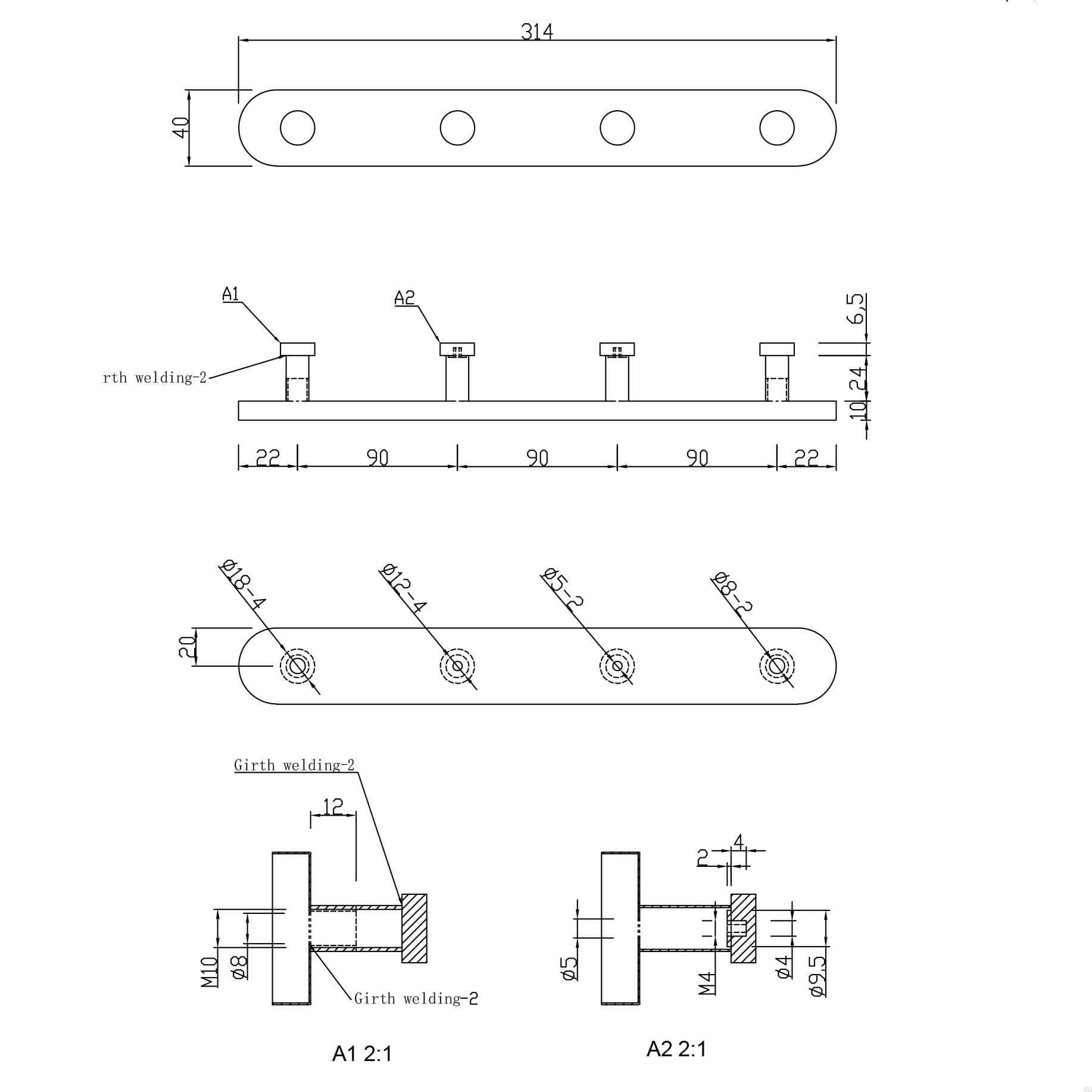 17000063--Wieszak-ścienny-Dijon-314-4-Chrom-Polerowany-Theofiles-Skandynawskie-Uchwyty_2