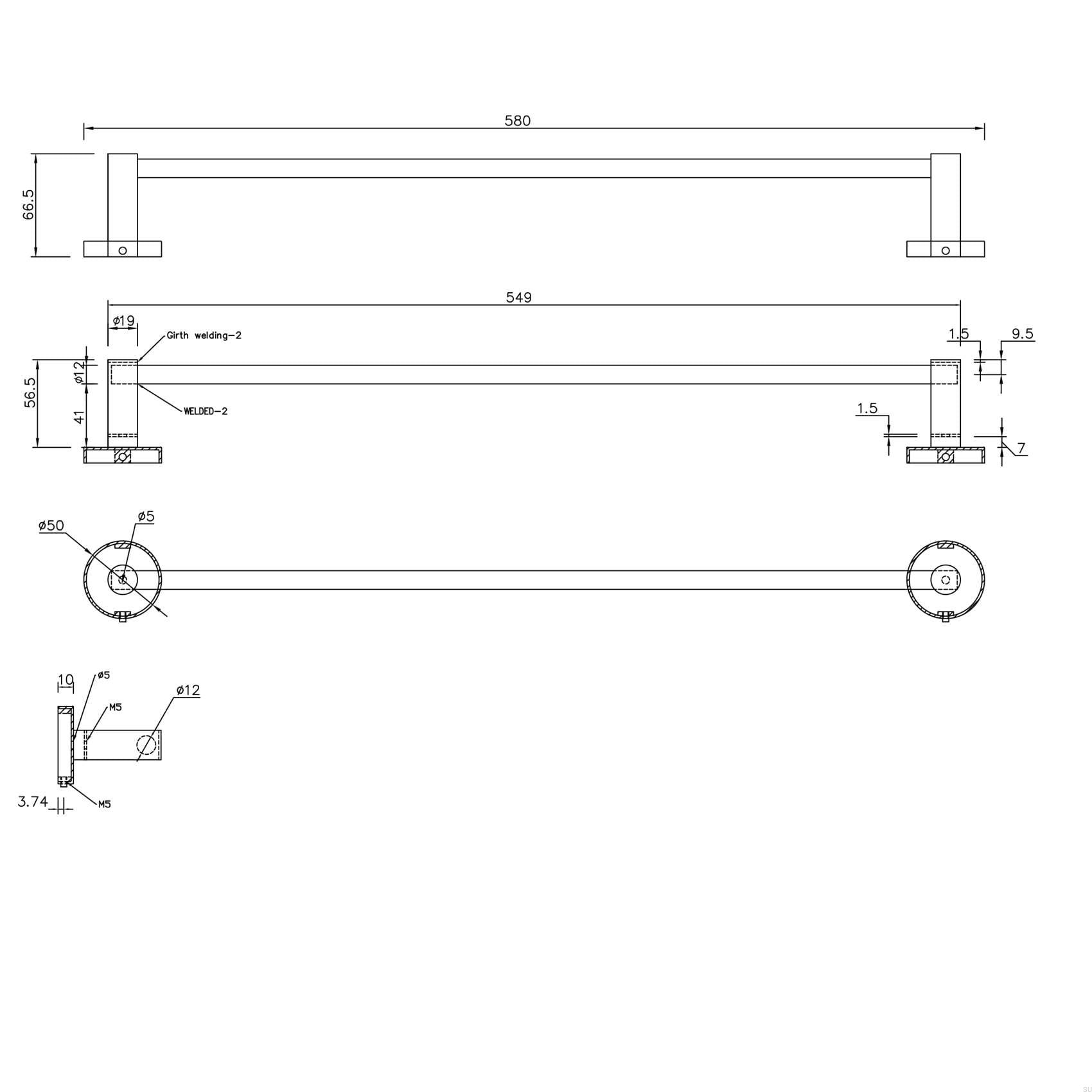 17000078--Wieszak-na-ręcznik-Dijon-Metalowy-Czarny-Mat-Skandynawskie-Uchwyty_2