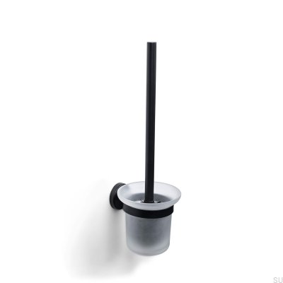 Dijon wall-mounted toilet brush, metal, matte black
