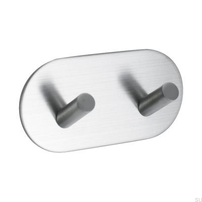 Base 100-2 wall hanger Brushed steel