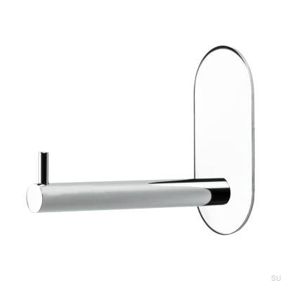 Base 100 protruding chrome polished toilet roll holder