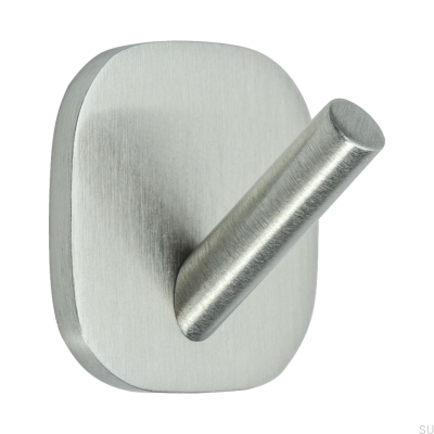 Solid wall hanger 1 Brushed silver