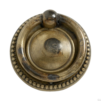 Round furniture handle Ring 106 41 Antique bronze