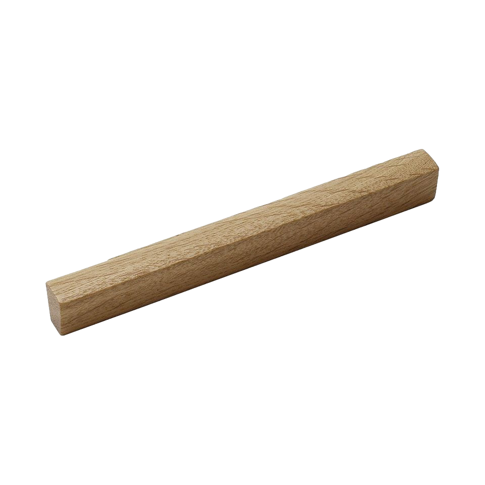 Zdjęcie produktowe uchwytu podłużnego z serii A16 z drewna od Beslag Design