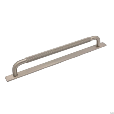 Oblong furniture handle with washer Helix 224 Aluminum Silver 