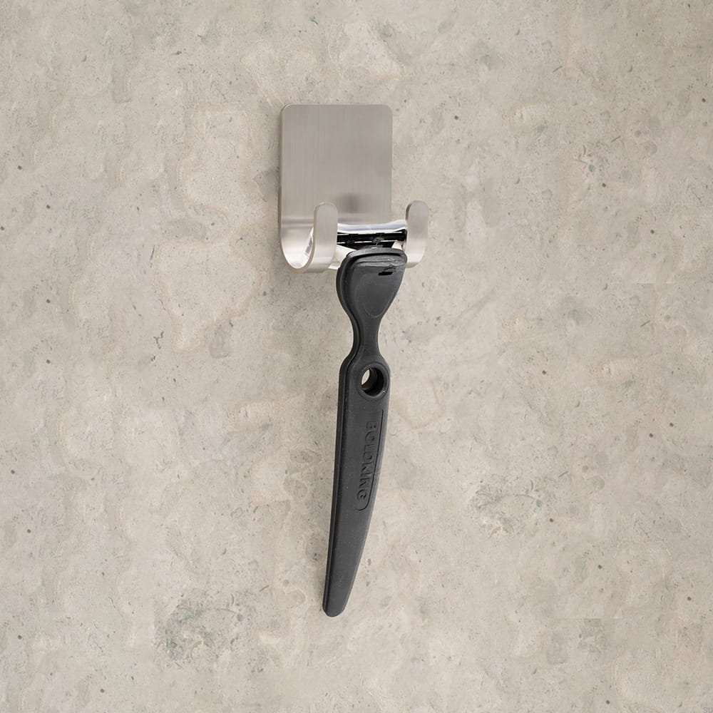 Uchwyt na maszynkę do golenia Base Stalowy Szczotkowany