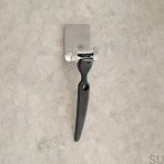 Uchwyt na maszynkę do golenia Base Stalowy Szczotkowany