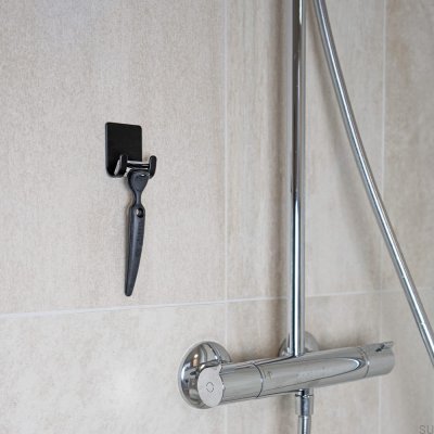 Base razor holder Matte black steel