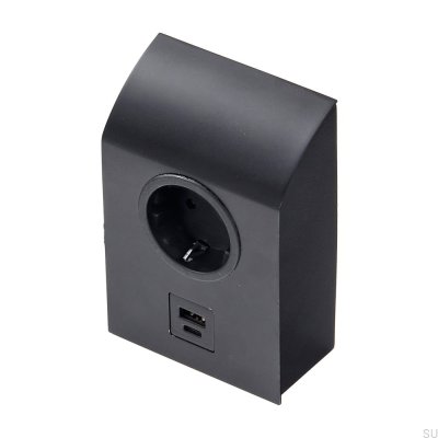 Single USB socket Mini Born Matte Black