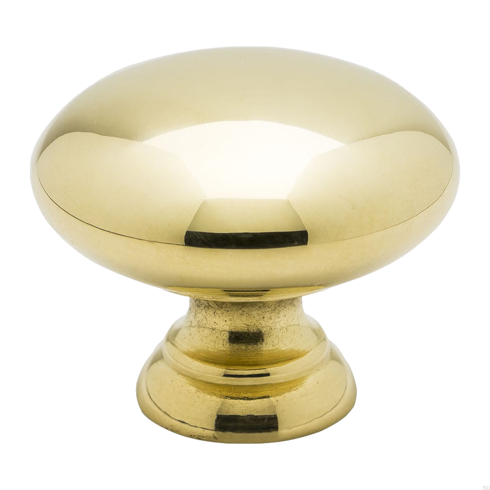 Gałka meblowa 411 32 Złota mosiężna polerowana zdjęcie