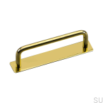 Zdjęcie przedstawia uchwyt meblowy podłużny z podstawą z serii  Royal Deluxe od Beslag Design